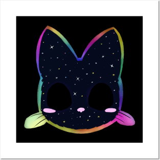 galaxy cat Posters and Art